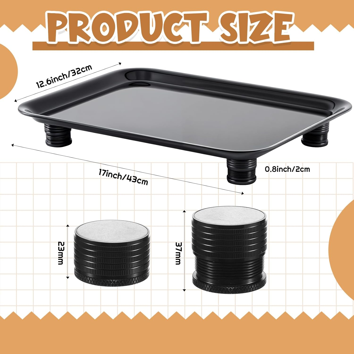 Marsui Ant Proof Cat Dog Bowl Tray - Waterless, Height Adjustable Legs for Pet Neck Comfort No Pest Pet Food Feeding Station, Kitchen Sweets & Trash Ant Barrier(23Mm-37Mm) image number 3