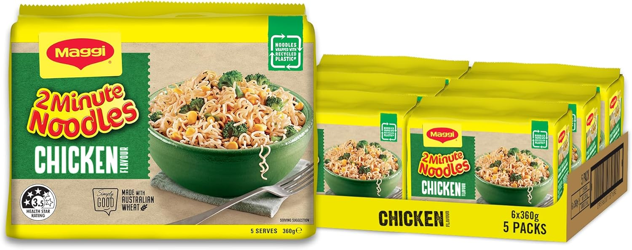 MAGGI 2 Minute Noodles, Chicken 30 Pack, 6 X 5 Pack image number 6