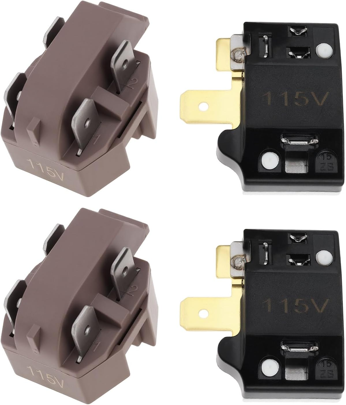 SING F LTD 4Pcs Refrigerator Relay and Overload OLK7913 4387913 Compatible with Whirlpool Compatible with Maytag