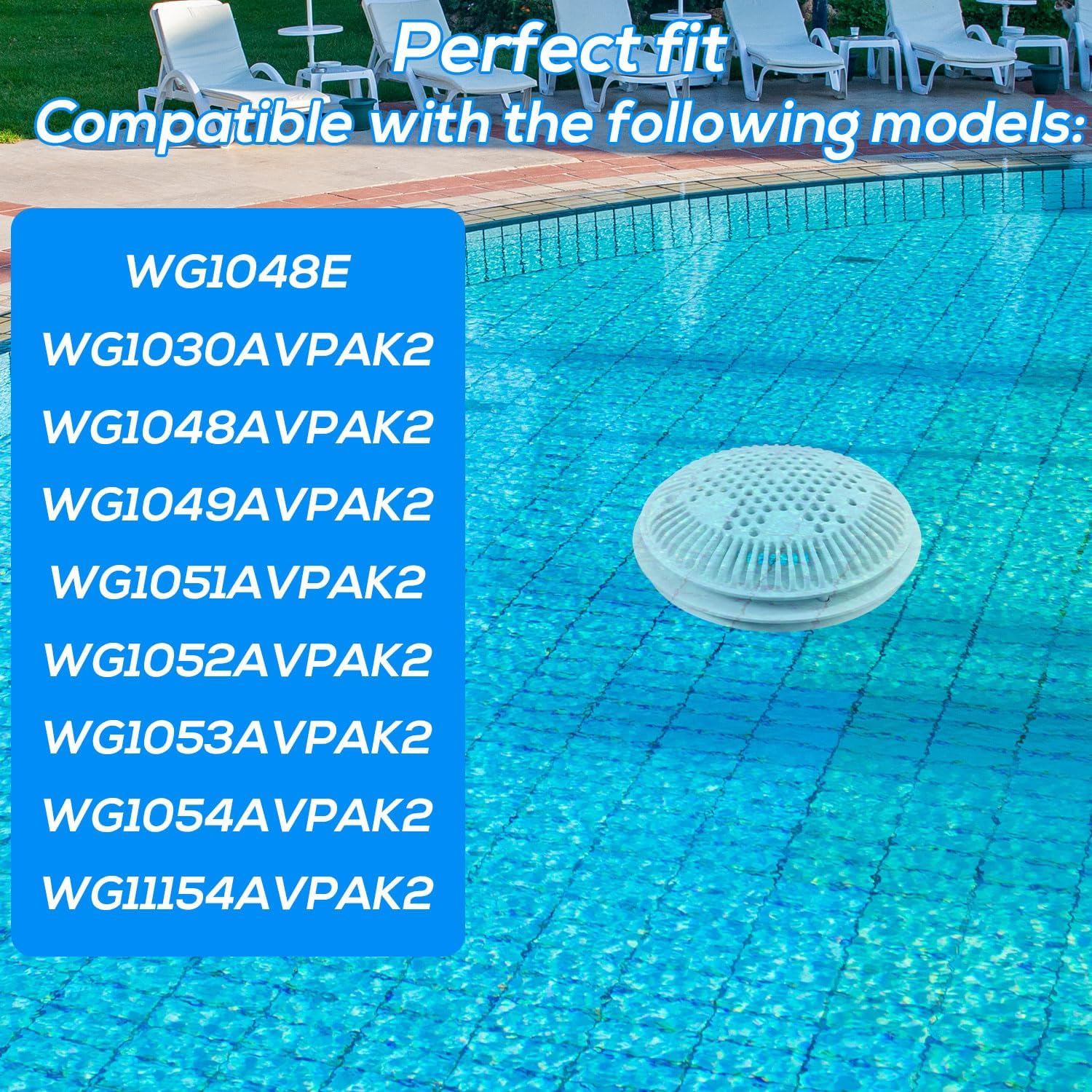 Lyreh Pool Main Drain Cover Compatible with Hayward, White Anti-Vortex Drain Cover Suction and Dual Suction Outlet for Ground Swimming Pool Replacement Accessories image number 4