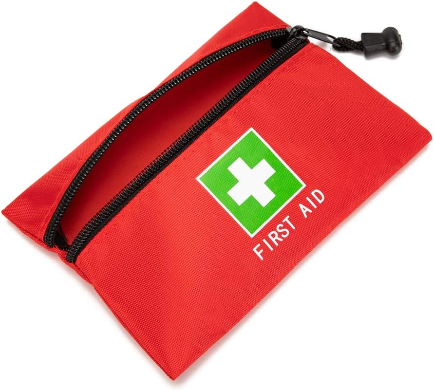 Red Emergency Bag First Aid Bag Small Empty Travel Rescue Bags Pouch First Responder Storage Medicine Pocket Bag for Car Home Office Kitchen Sport Outdoors Bag Only (6.3X4.3Inch/16X11Cm) image number 5