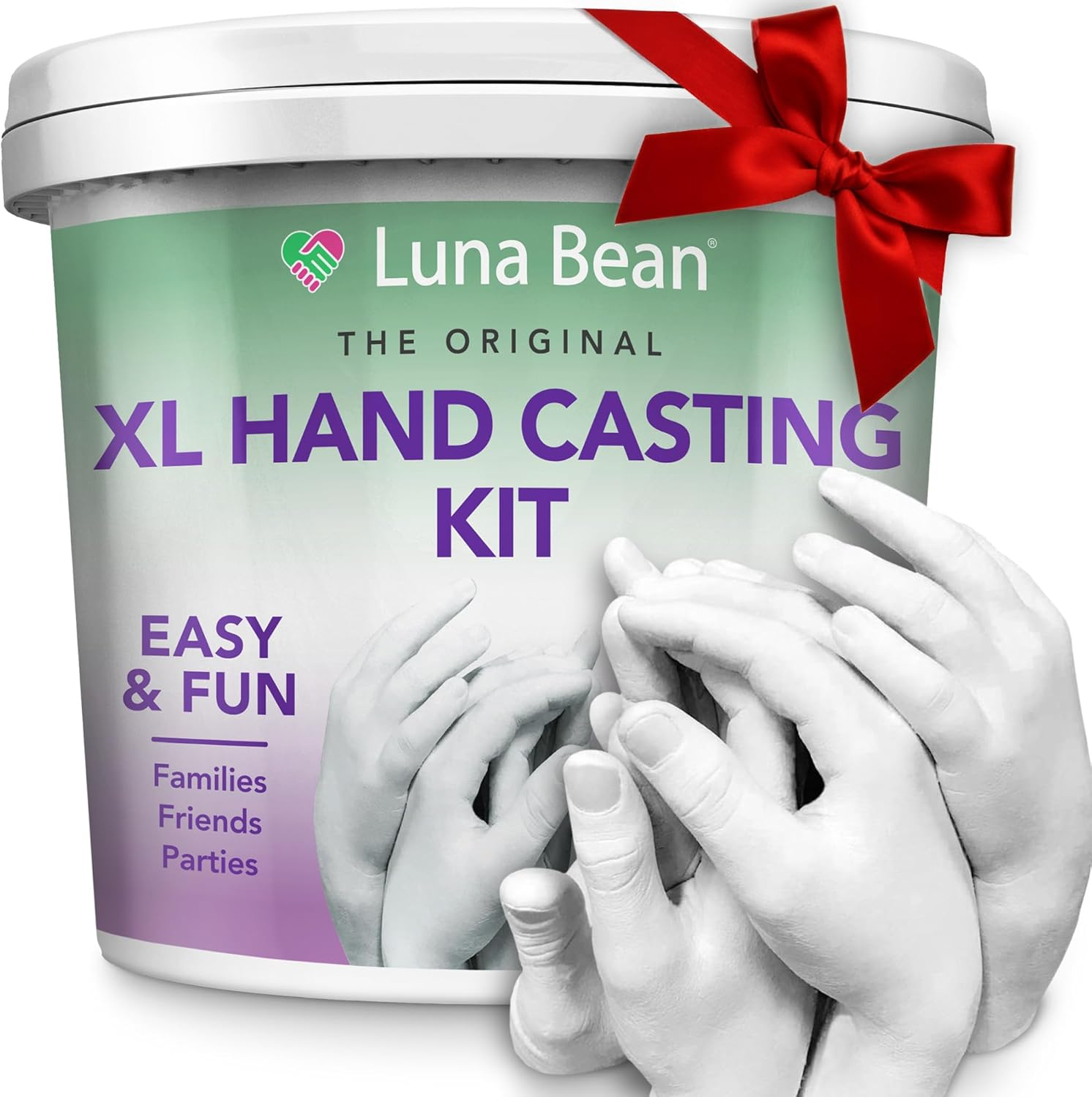 Luna Bean Keepsake Hands DIY Plaster Statue Molding & Casting Kit image number 6