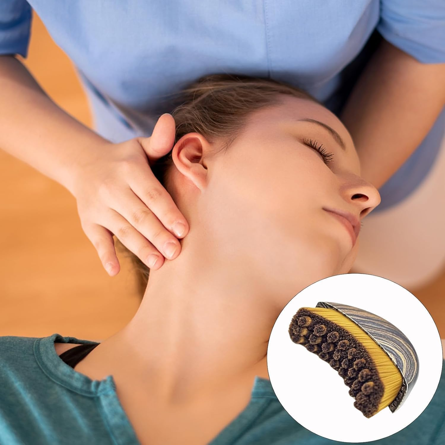 Dry Brush for Face, Lymphatic Contour Face Brush, Afeamo Chin & Jawline Sculpting, Facial Sculpting Skin Care Tool for Face, Lymphatic Drainage Massage with Ergonomic Design image number 2