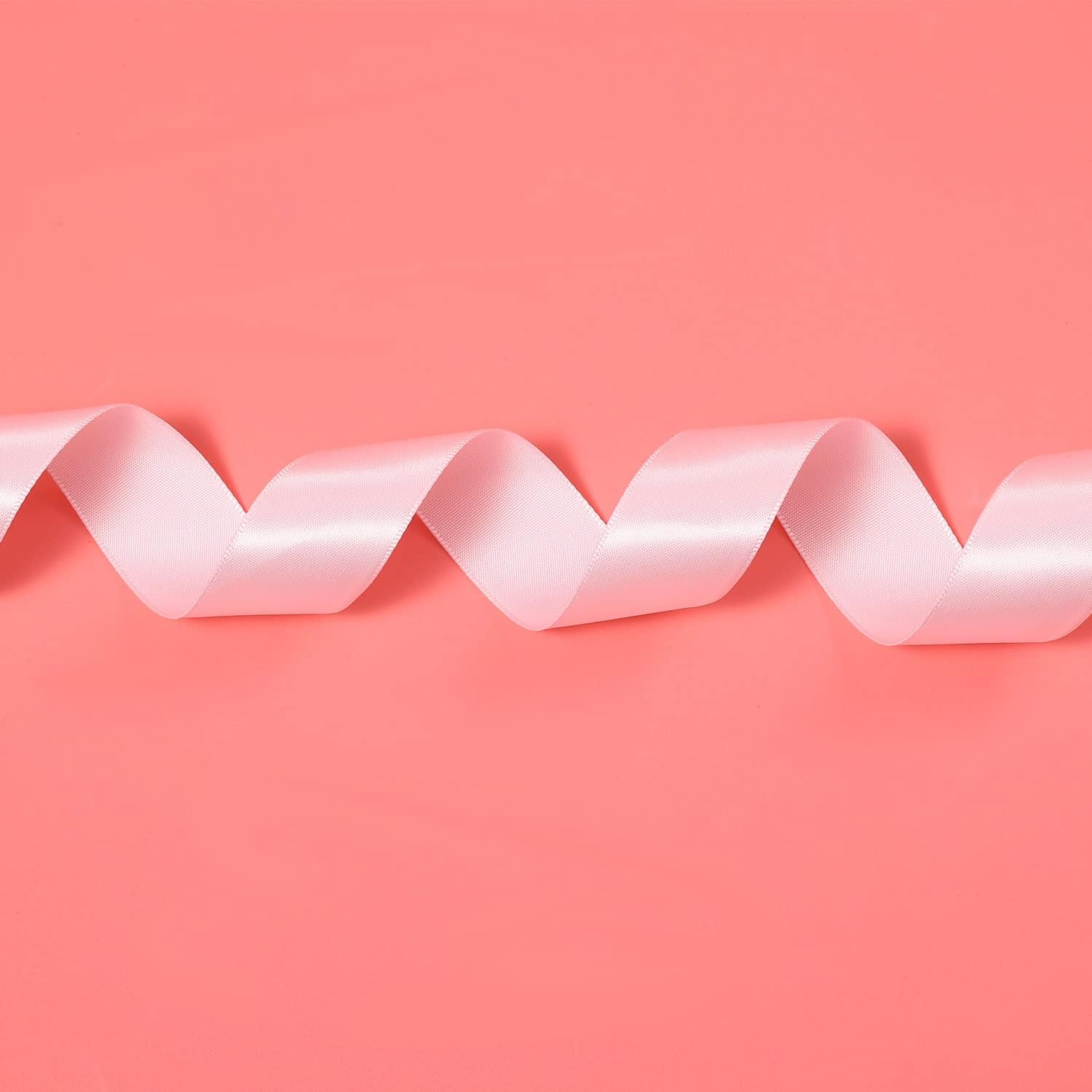 6 Rolls Ribbon for Flower Bouquet, 1" X 30Yard Double Face Satin Dusty Rose Wedding Ribbon Pink Silk Ribbons for Wedding Invitations, Craft Decorating, Baby Shower, Parties, Dating (6 Colors)