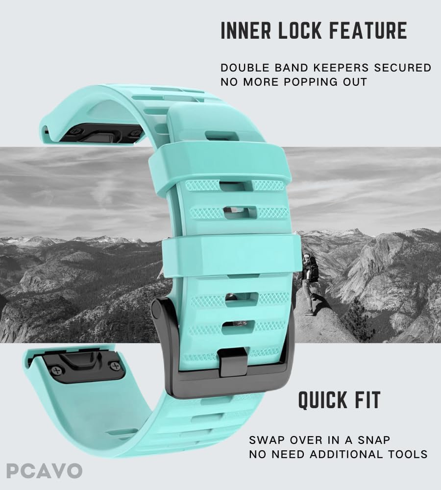 22Mm Quickfit Watch Band for Garmin Fenix 5 Fenix 6 Fenix 7 Forerunner 935 745 965 955, Silicone Replacement Strap for Garmin Quatix 5/6/7 47Mm Descent G1 image number 5