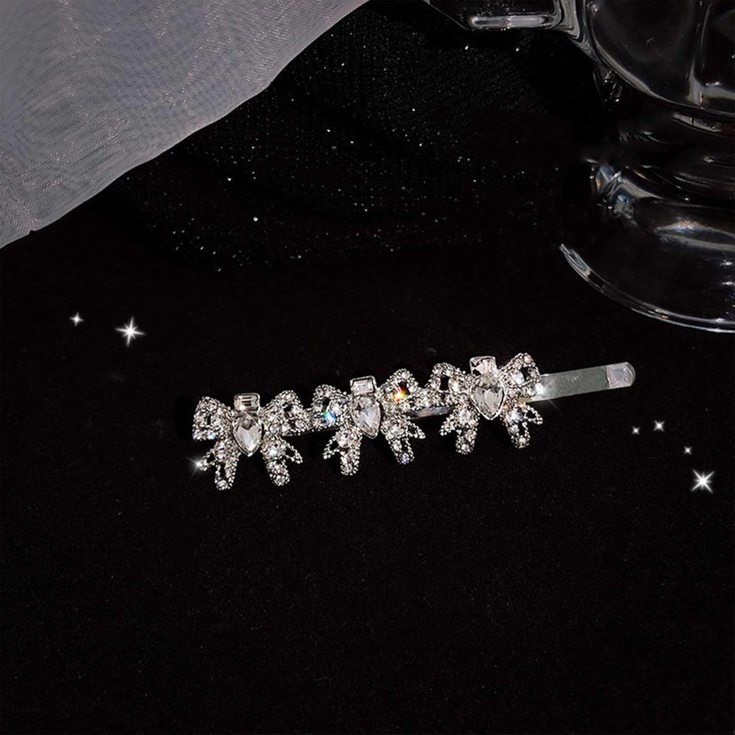 Butterfly Hair Clip for Women Crystal Butterfly Hair Pins Silver Butterfly Hair Barrettes Paved Butterfly Decorative Hairpin Accessories for Teen Girls Gifts (Style:A) image number 6