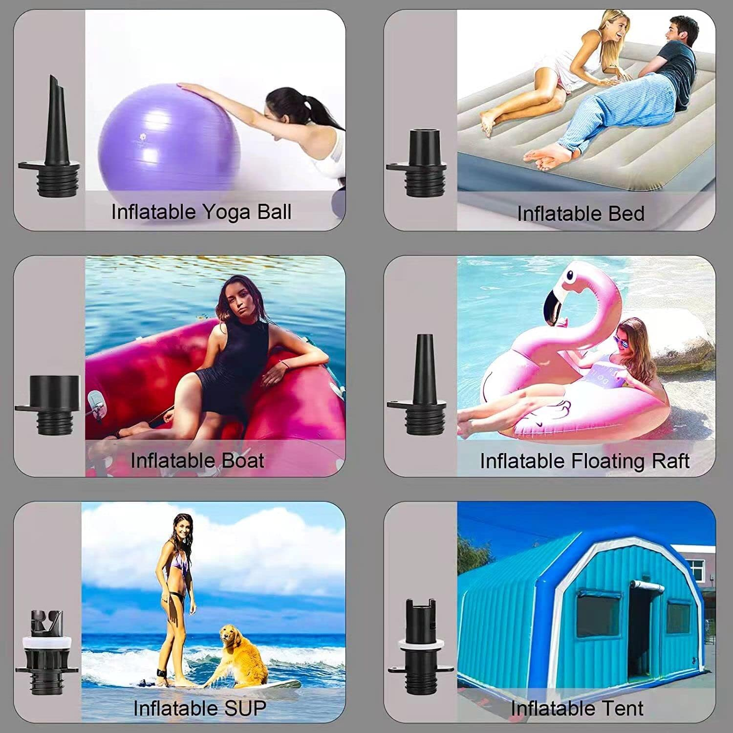 Electric Air Pump SUP 20PSI High Pressure Air Pump Quick-Fill Inflator Paddle Board Pump 12V DC Car Connector Dual Stage Inflation Paddle Board Pump for Inflatable Stand up Paddle Boards, Kayak, Boats image number 6