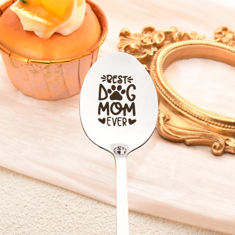 Dog Mom Gifts Spoon for Women Gifts for Dog Lovers Dog Owners Xmas Gifts for Dog Mom Mother Gifts for Women Birthday Gifts for Dog Lovers Best Friends Family - Best Dog Mom Ever Spoons image number 4