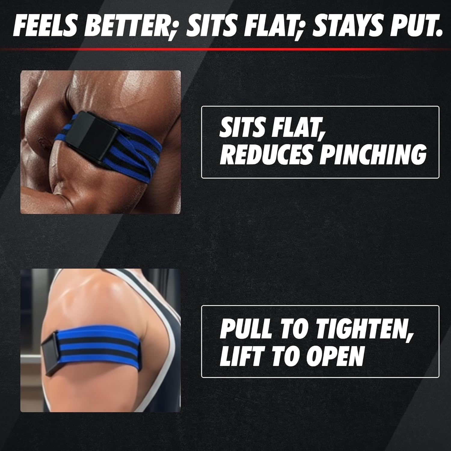 Blood Flow Restriction Bands, 2X Occlusion Bands for Legs, Elastic Bands with Buckle Fasteners for Muscle Building and Pump, BFR Cuffs image number 4
