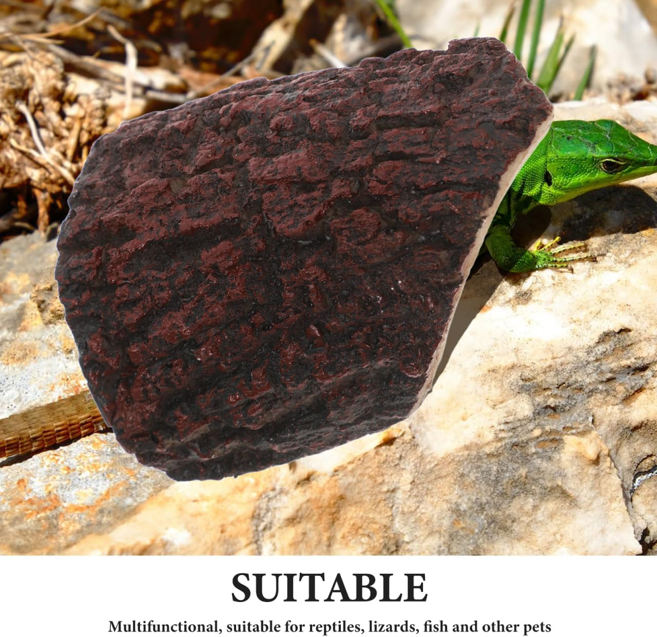 BESPORTBLE Simulated Tree Hole Hide House for Reptile Gecko and Fish - Realistic Resin Aquarium Terrarium Decor Multi-Functional Design 9 4X7 7X4 Cm image number 5