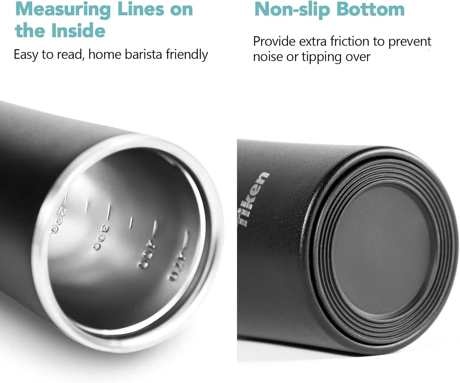 Tiken 16 Oz Insulated Tumbler, Stainless Steel Coffee Tumblers with Stronghold Lid, Travel Coffee Mug 470ML &ndash; Black - Silver image number 6