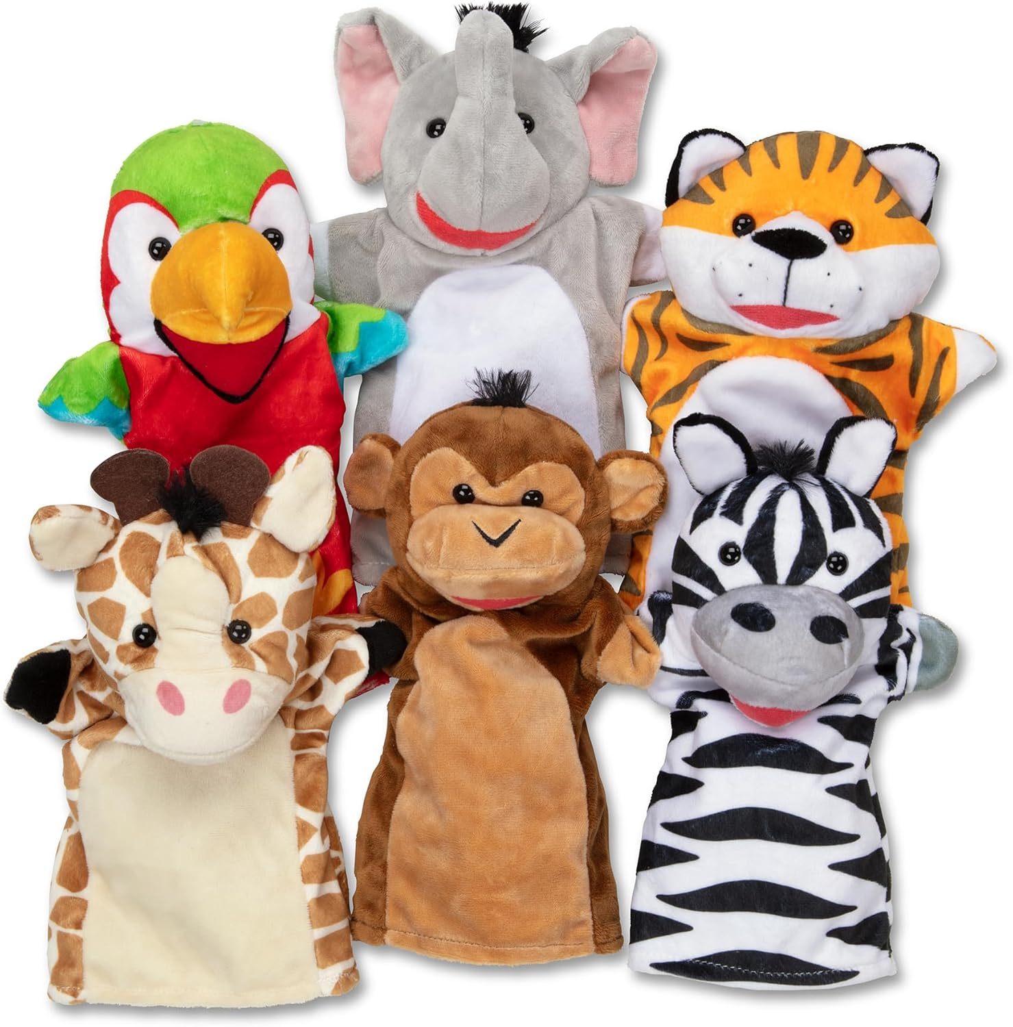 Melissa & Doug - Safari Buddies Hand Puppet Set (6 Pc) image number 3