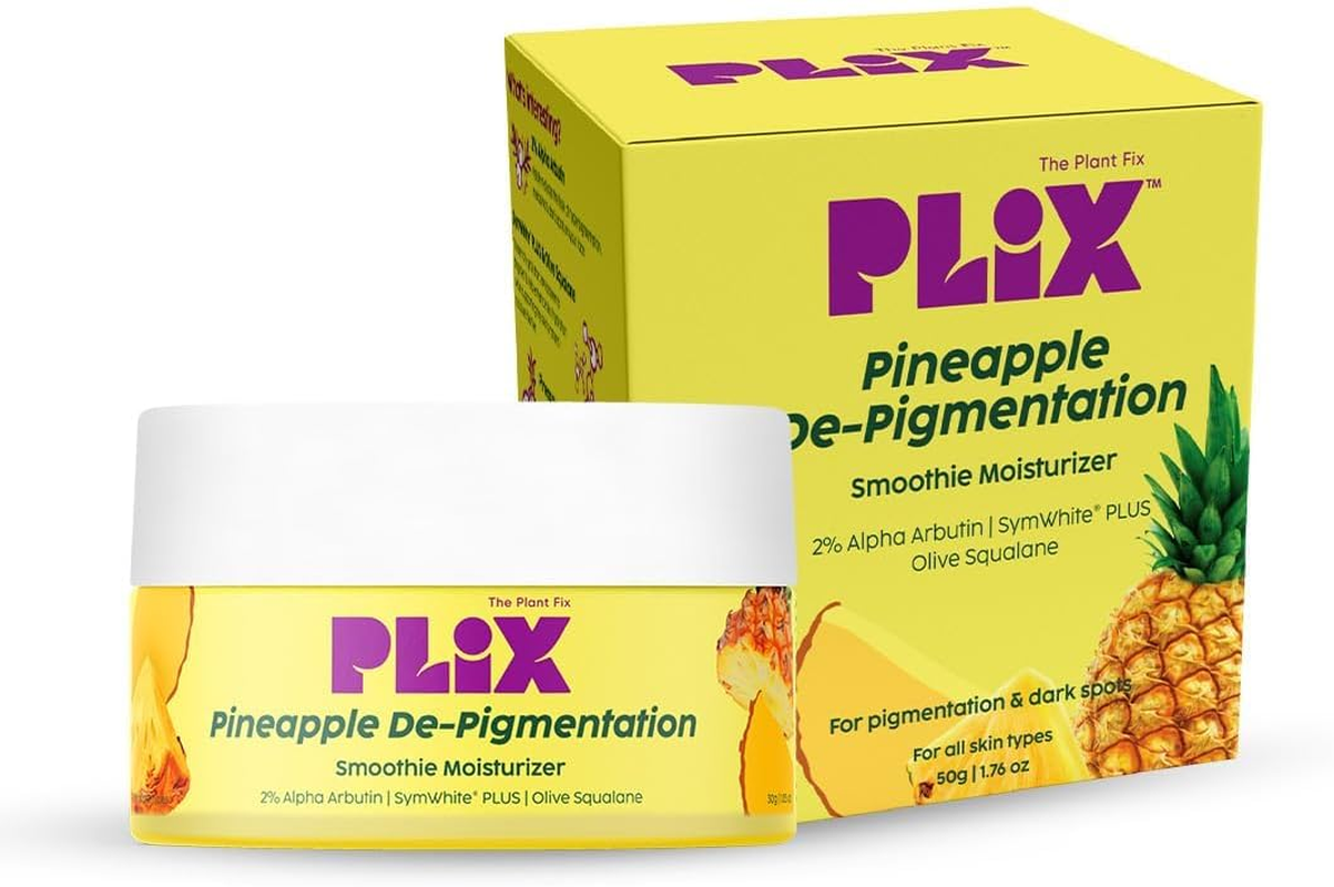 PLIX - the Plantskin Depigmentation Pineapple Face Cream for Women & Men Tan Removal & Dark Spot Corrector | with Alpha Arbutin & Symwhite&reg; plus for Radiant & Even Toned Skin | 50 G image number 2