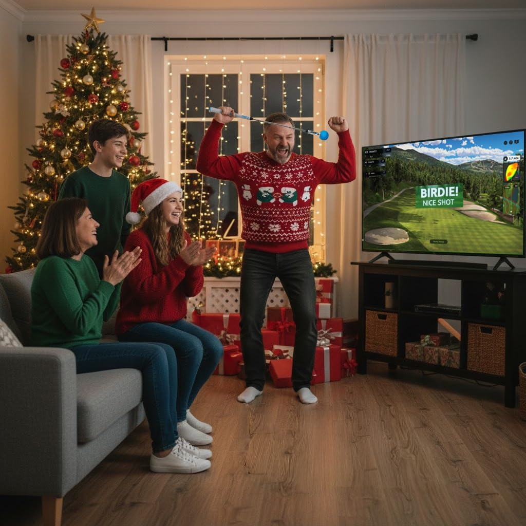 PHIGOLF Home Golf Game Simulator: Enjoy Interactive Golfing with Motion Sensor and Swing Stick for Indoor and Outdoor Fun image number 1