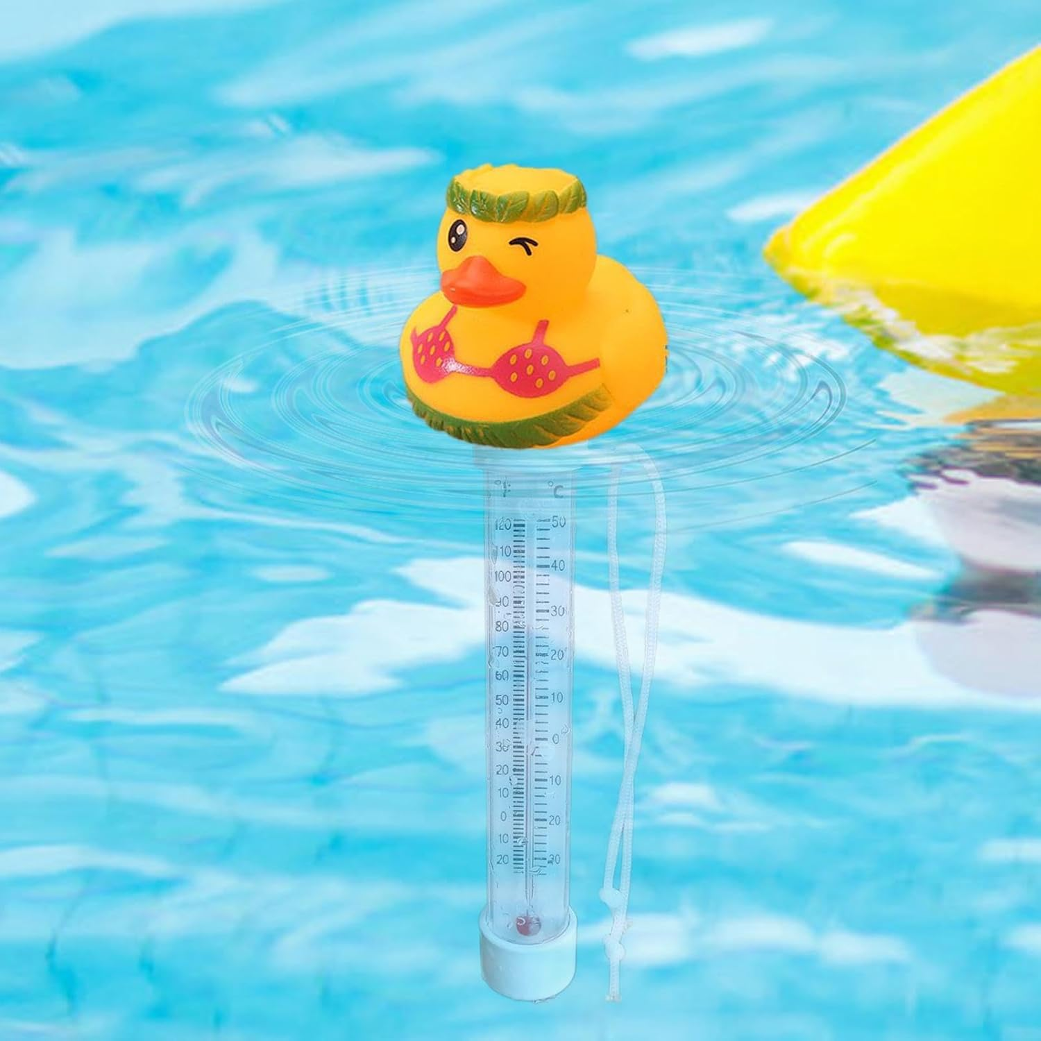 Pool Temperature Meter Floating Easy Read - Duck Kids Bath Temperature Meter Easy Read with String,Water Temperature Gauge Easy Read for Swimming Pool Ice Bath Spa Hot Tub Aquariums Ponds image number 3