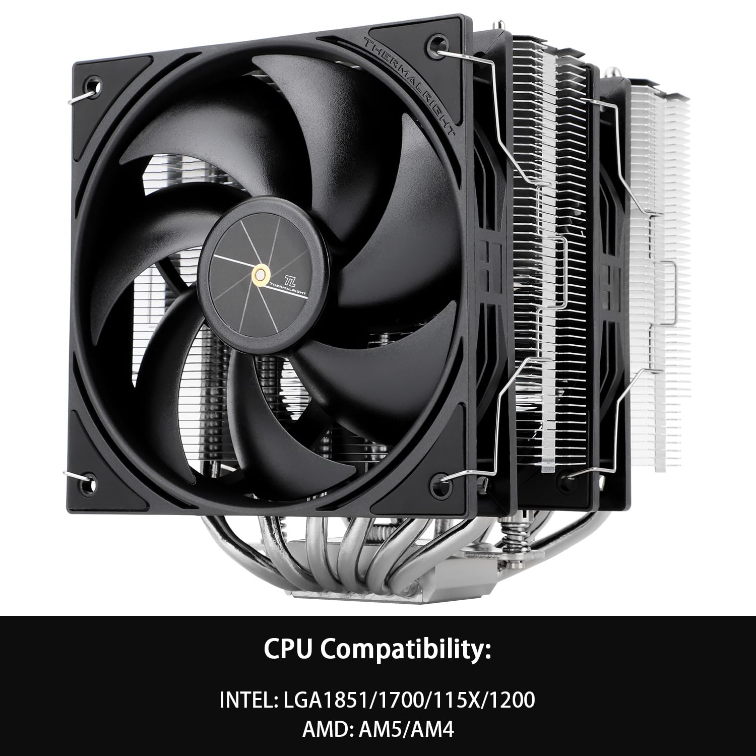 Thermalright Peerless Assassin 120 SE V3 CPU Air Cooler, 6 Heat Pipes Dual Towers Cooling, with Dual TL-P12 PWM Fans, 2000RPM Speed, Desktop PC Cooler for Intel LGA 1851/1700/1150/1151/1200,AM4 AM5 image number 4