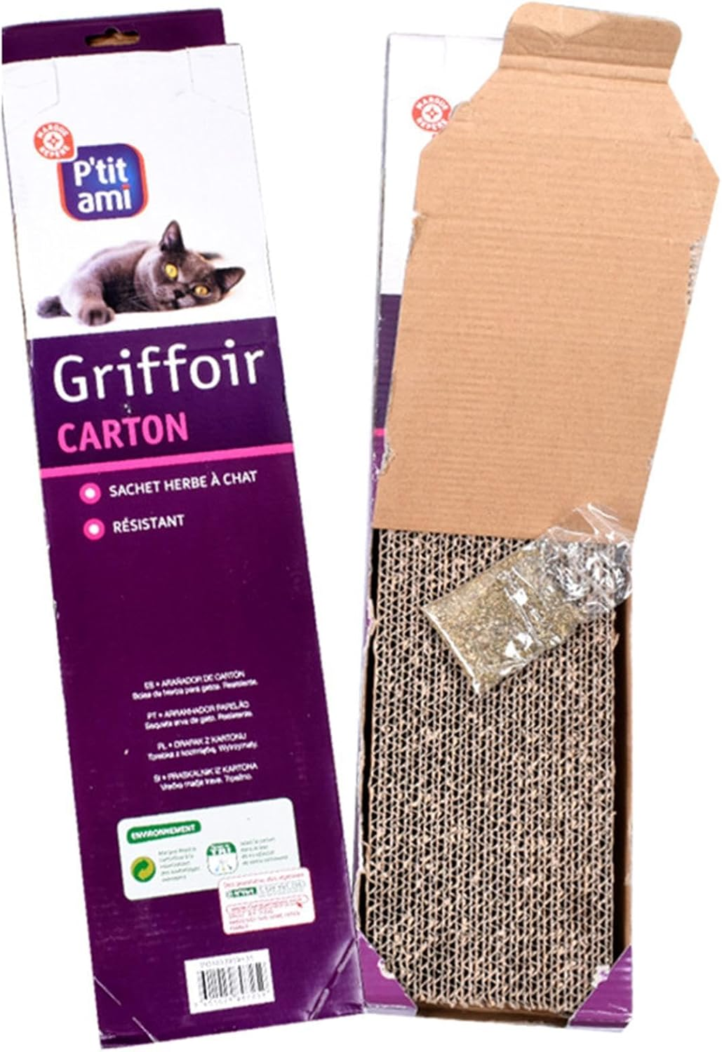 Cat Scratch Pad, Cat Scratcher Lounge Bed, Cat Scratching Board, round Cat Scratching Board, Cat Scratching Cardboard, Durable Cat Toy Ball Track for Furniture Protection, Supports Pet Behaviors image number 6