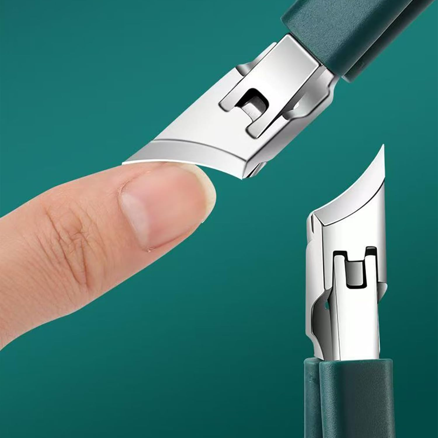 Angled Nail Clippers - Thick Toenails Trimmer - Slanted Ergonomic Splash-Proof Nail Clippers for Men Seniors Toddler Salon Home Travel