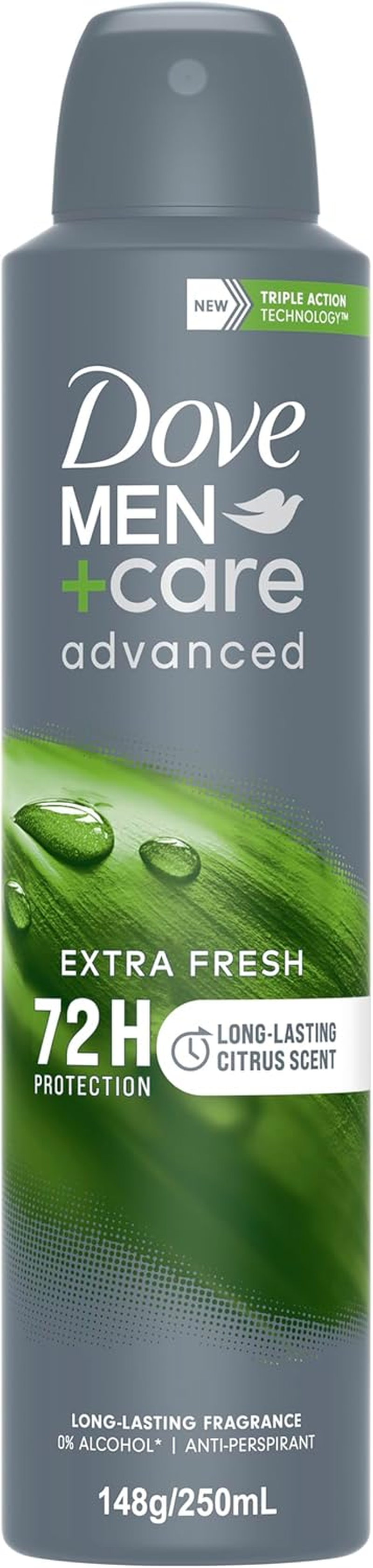 Dove Men+ Care Advanced Extra Fresh 72H Antiperspirant Aerosol 250 Ml (Pack of 3)