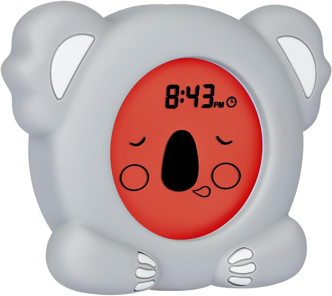 Oricom 08Kbear Koala Bear Sleep Trainer Clock - Sleep Routine Baby Infant Toddler Kids Child, USB, Backlit Display, Icons Sun Moon, Sleep Habits, Night Time image number 5