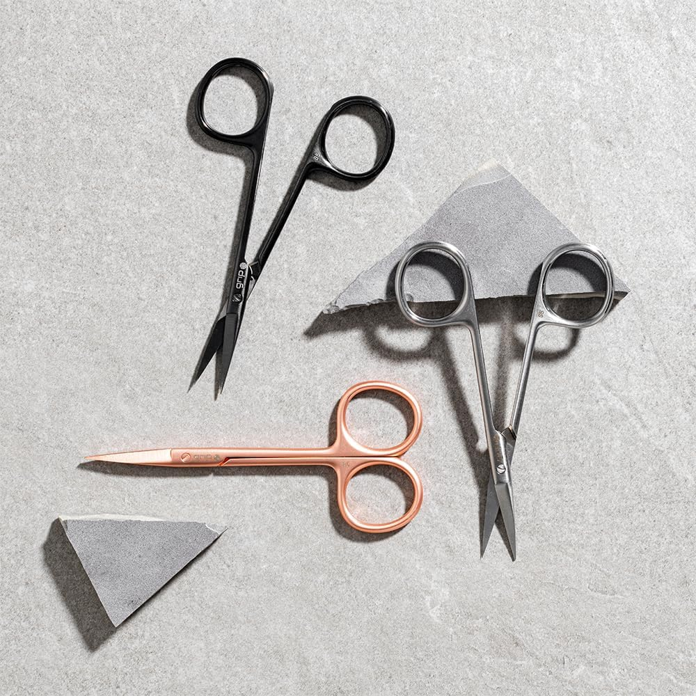 Grip Precision Scissor Matte Black - Professional Stainless Steel Beauty Scissors with Sharp Blades - Sleek and Durable Design for Accurate Trimming and Grooming image number 3