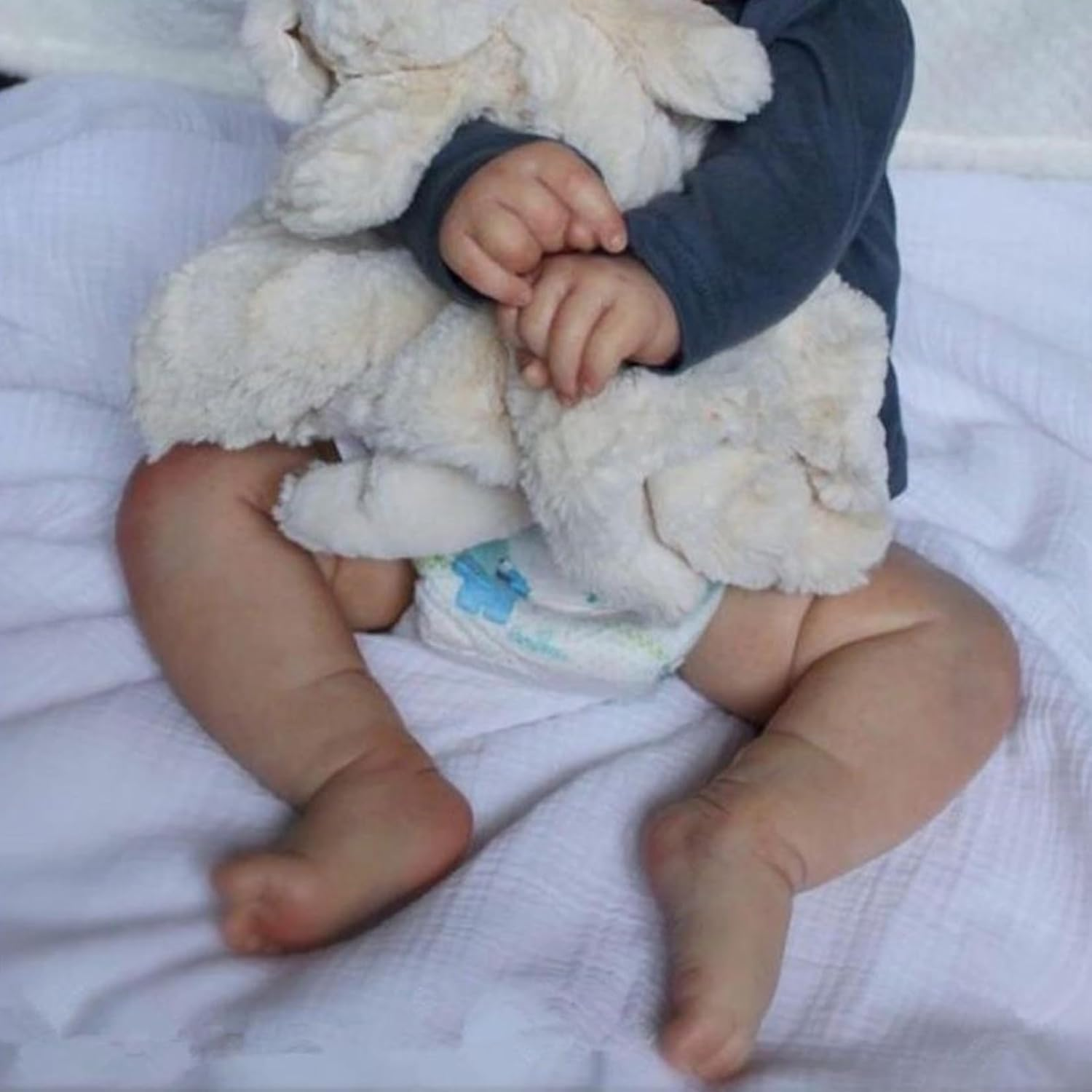 Lifelike Reborn Baby Dolls Girl 22-Inch Realistic-Newborn Baby Dolls with Weighted Soft Full Silicone Baby Feeding Kit Toys Real Life Cute Reborn Dolls with Gift Box for Kids Age 3+ image number 3