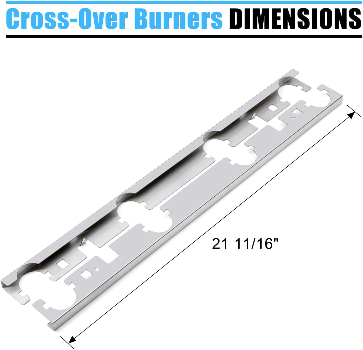 Grill Replacement Parts for Broil King 9221-64, Baron 440, Baron 420, 9221-54, Regal 490, 9221-67, Baron 490, Cross-Over Burner for Broil King Baron Model 9221-64, for Broil King Baron Grill Parts image number 4