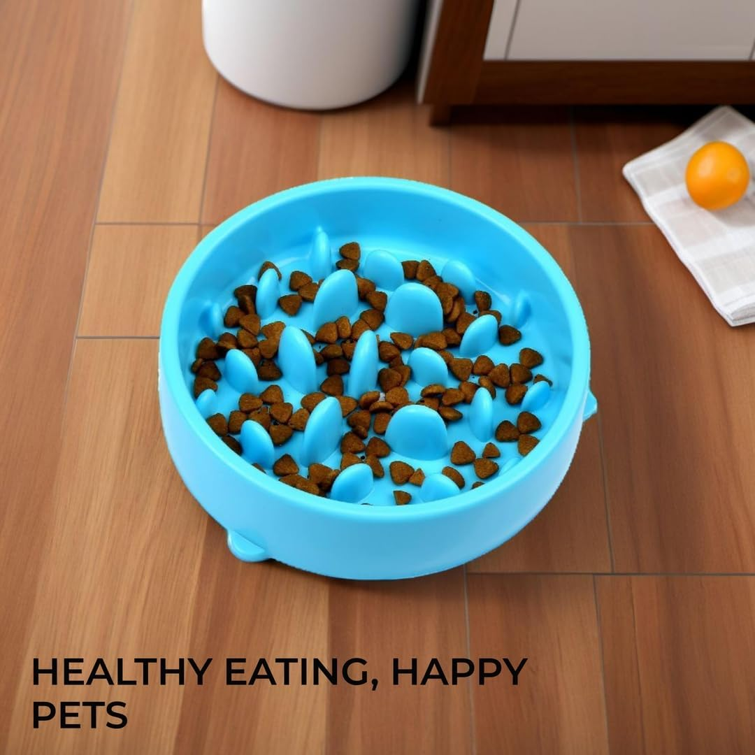 H&S Slow Feeder Dog Bowl - Slow Eating Dog Bowl - Interactive Feeder - Slow down Feed Dog Cat Feeding Bowl - Pet Bloat Stop Dog Bowl