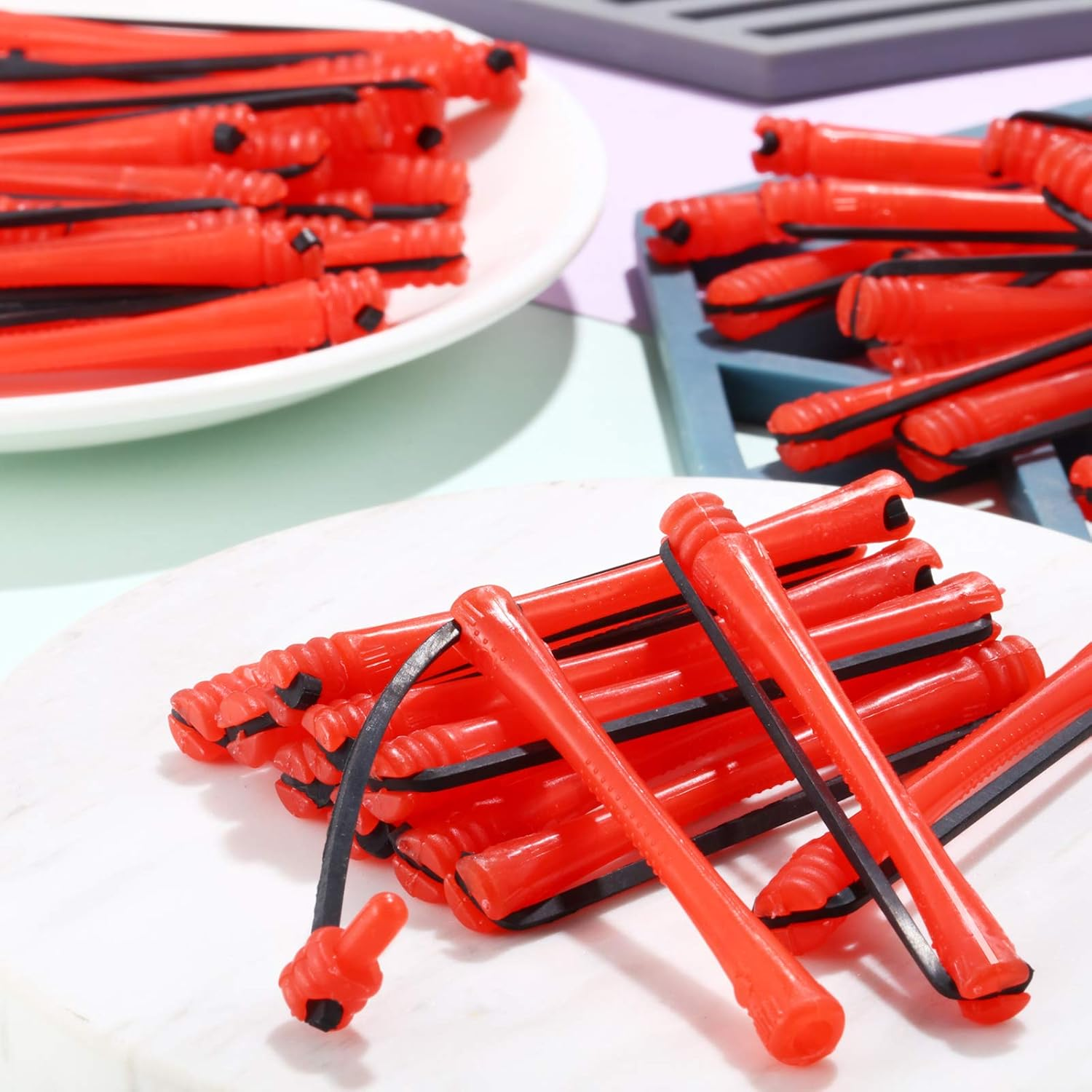 WILLBOND 84 Pieces Hair Perm Rods Hair Curling Rollers Perming Curlers Rods Cold Wave Rollers for Hairdressing Styling Tools(0.2 Inch,Red)