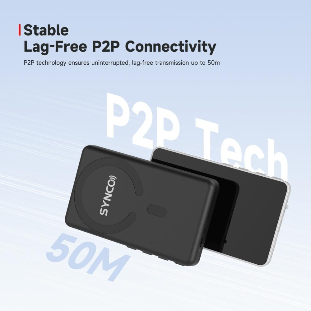 SYNCO Xview M4 Mobile Phone Selfie Monitor, Magnetic Smartphone Vlog Screen for Iphone & Android Rear Camera, Selfie Monitor Screen for Iphone for Youtube, Tiktok, Live Streaming (Black) image number 5