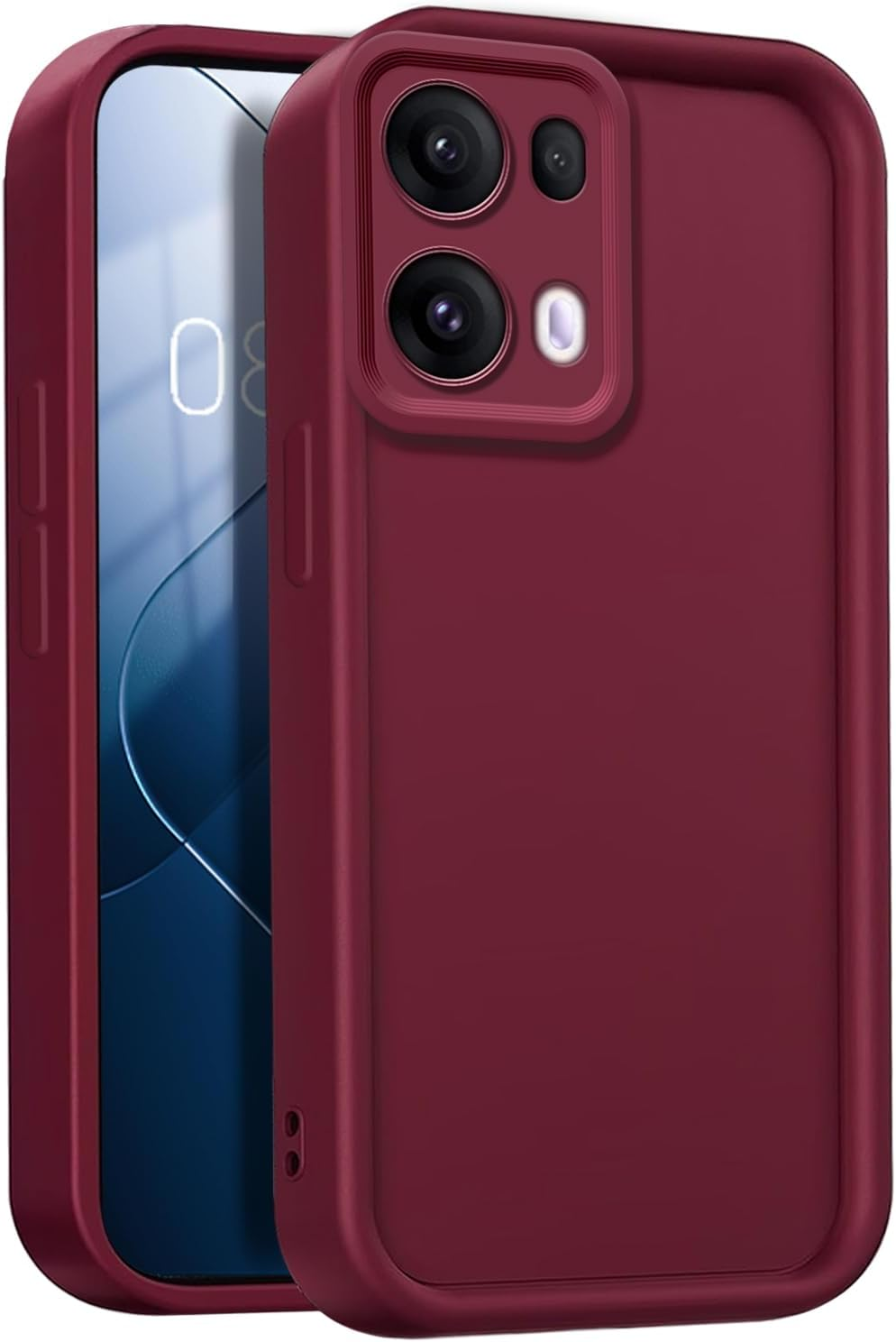 GOGME Case for Oppo Reno 13 Pro (Reno13 Pro) 5G Cover, Ultra Thin Soft Silicone TPU Protective Case, Dust Protection, Robust Mobile Phone Case - Wine Red image number 1