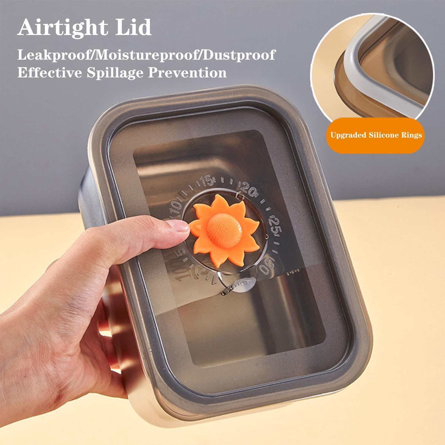 3 PACK 3000ML 316 Stainless Steel Food Storage Containers Set with Lid, Dishwasher Safe Freezer Safe Leakproof Portable Meal Prep Containers Pet Food Container image number 6