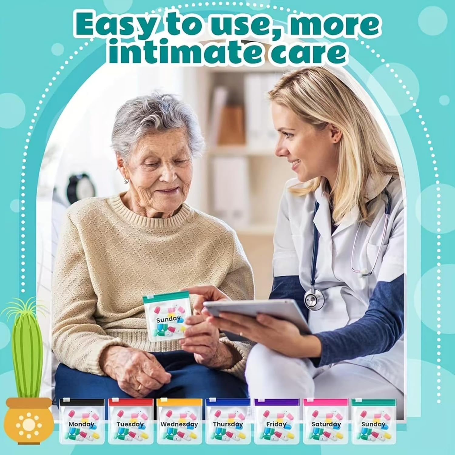 XFJSAK 29-Piece Zipper Pill Pouch Set - Reusable Clear Plastic Pill Pouches with Slide Lock - Travel Medication Organizer image number 3