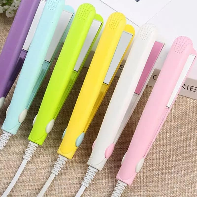 Cute Pink Werdeny Mini Ceramic Hair Curler & Straightener, 2-In-1 Curling Iron with 1/2 Inch Barrel for Short and Fine Hair image number 4