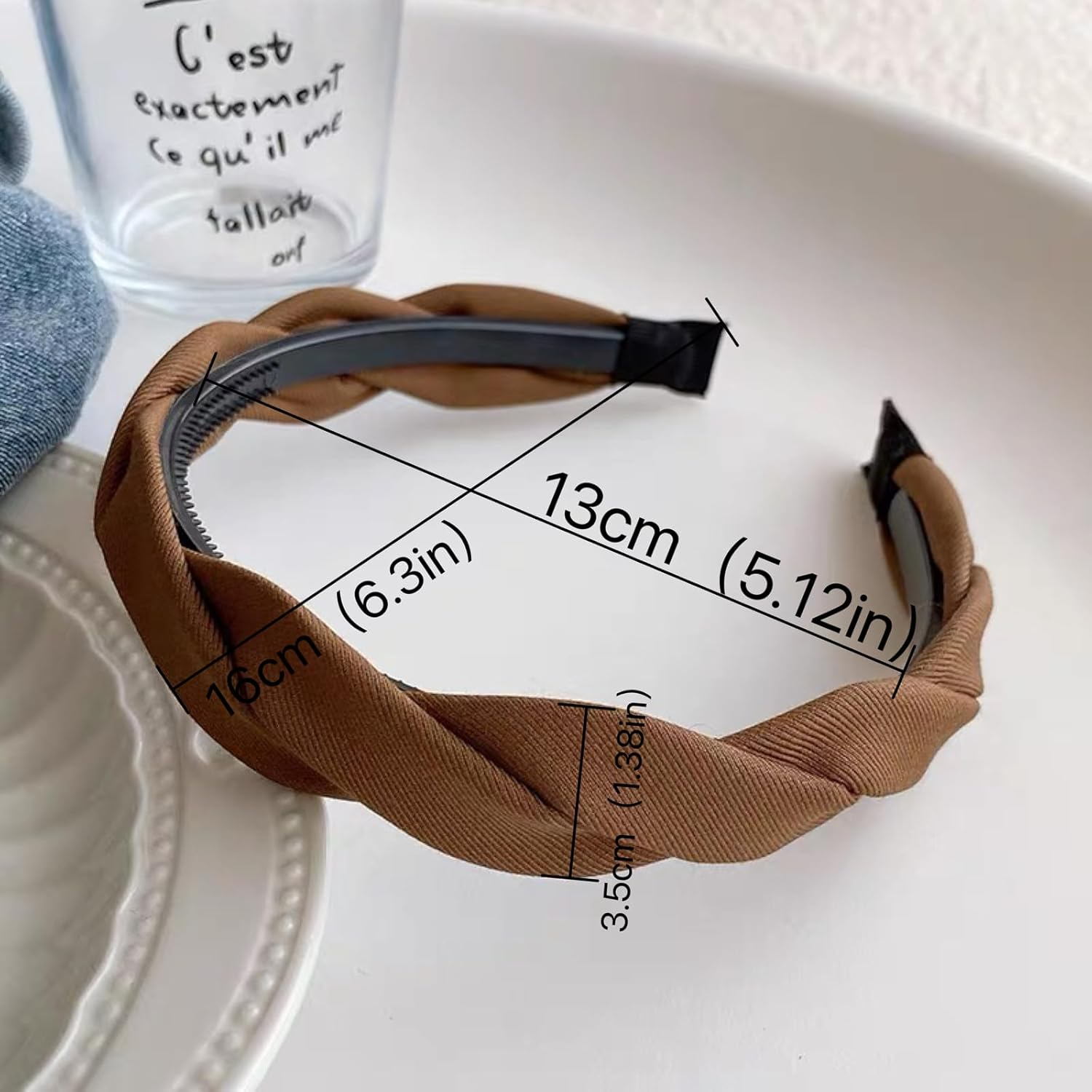 Ypkia Pack of 3 Women'S Braided Headbands, Wide Hair Bands with Teeth, Knotted Fabric Headbands, Hair Accessories for Women and Girls image number 2