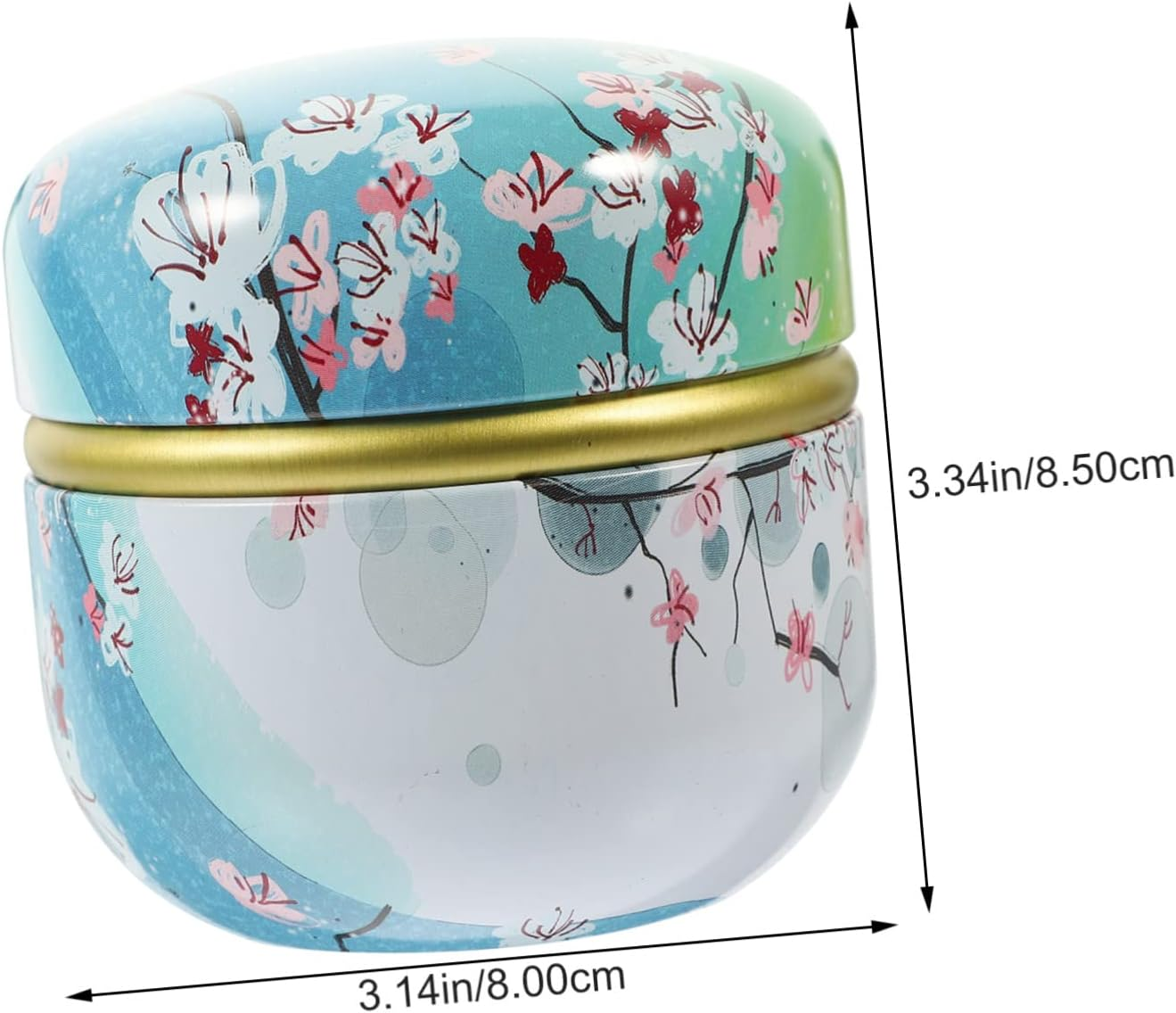 CIYODO 2Pcs Tinplate Storage Jars Multi-Function Tea Canisters Sealed Household Kitchen Supplies Candy Jar for Home Office Use image number 2