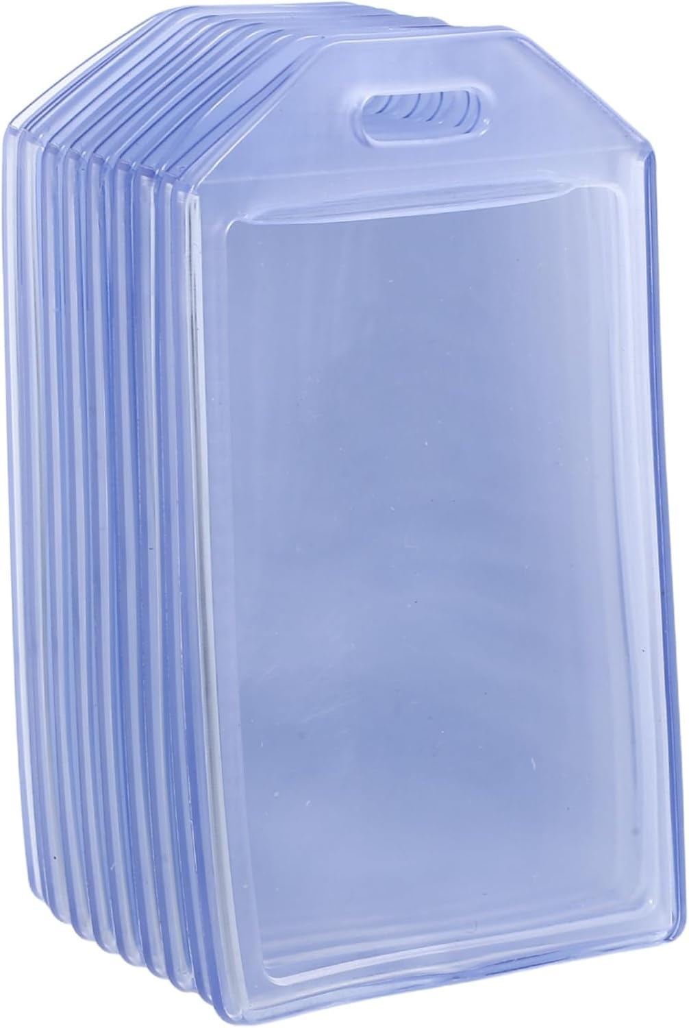 GETAJGHSD 10 Pcs Clear PVC Id Card Sleeves Luggage Tag Holders for Travel Suitcases Badge Holders Transparent Bag Identification Tags for Outdoor Use image number 4