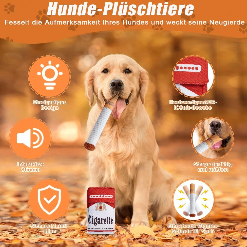 Agctrler Funny Dog Toy Cigarette Squeaky, Giggle Cigarette Toy, Dog, Plush Dog Toy, Suitable for Puppies, Small Dogs and Medium image number 2