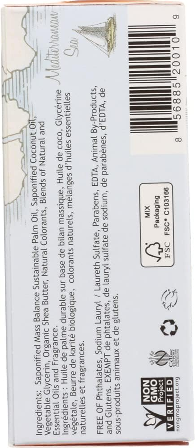 South of France - French Milled Vegetable Bar Soap Orange Blossom Honey - 6 Oz. image number 3