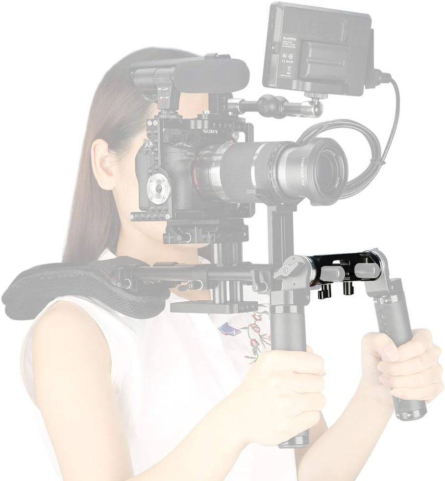 NICEYRIG 15Mm Dual Rod Clamp with Rosette for ARRI Standard(M6 Thread, 31.8Mm) image number 1