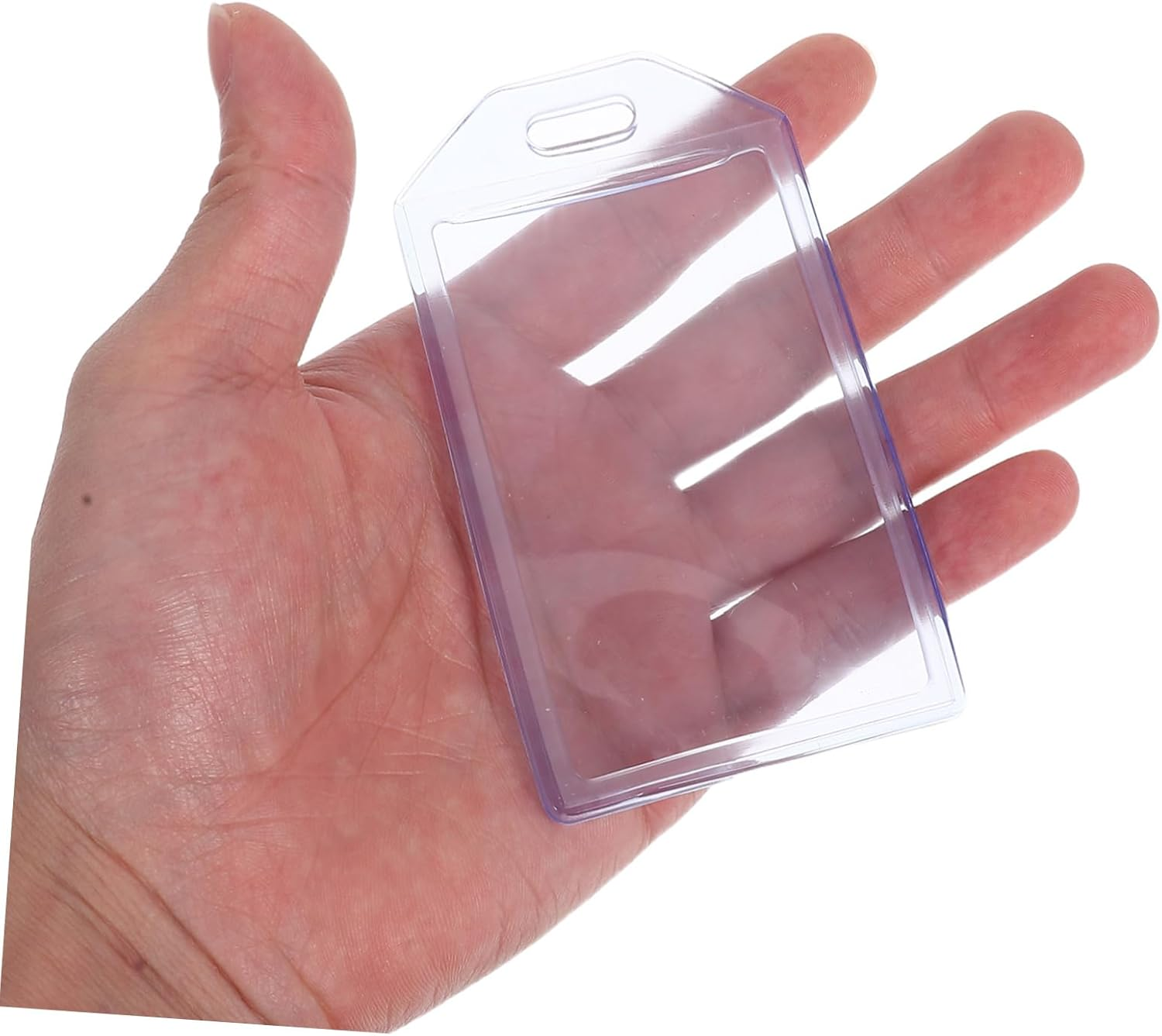 EXAOMBLE 10 Pcs PVC Luggage Tag Holders with High Transparency for Travel Suitcases Badge Id Card Sleeves for Women Men Flexible Protective Labels for Backpacks and Handbags image number 4