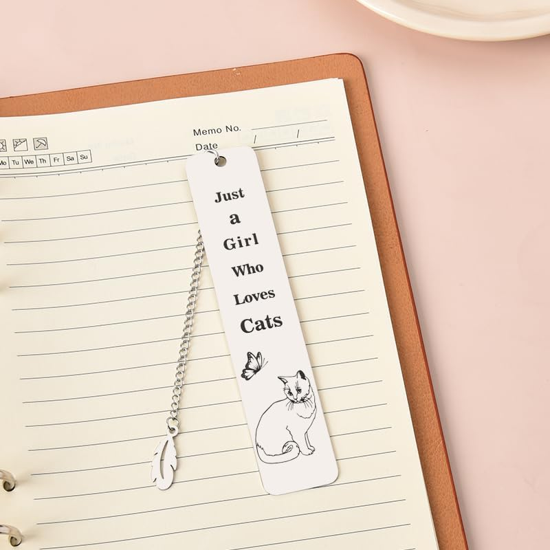 Cat Bookmarks for Book Lovers Women Birthday Gifts for Cat and Book Lover Gifts for Teen Girls Cat Book Markers for Reading Accessories Cat Gifts for Teenage Girls Reader Wedding Gifts for Cat Lover - Cat Bookmark image number 3