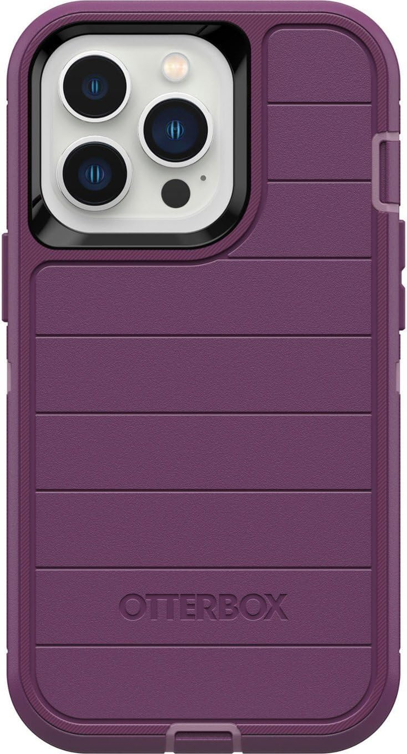 Otterbox Iphone 13 Pro (Only) - Defender Series Screenless Edition Case - Happy Purple - Holster Clip Included - Microbial Defense Protection - Retail Packaging image number 1