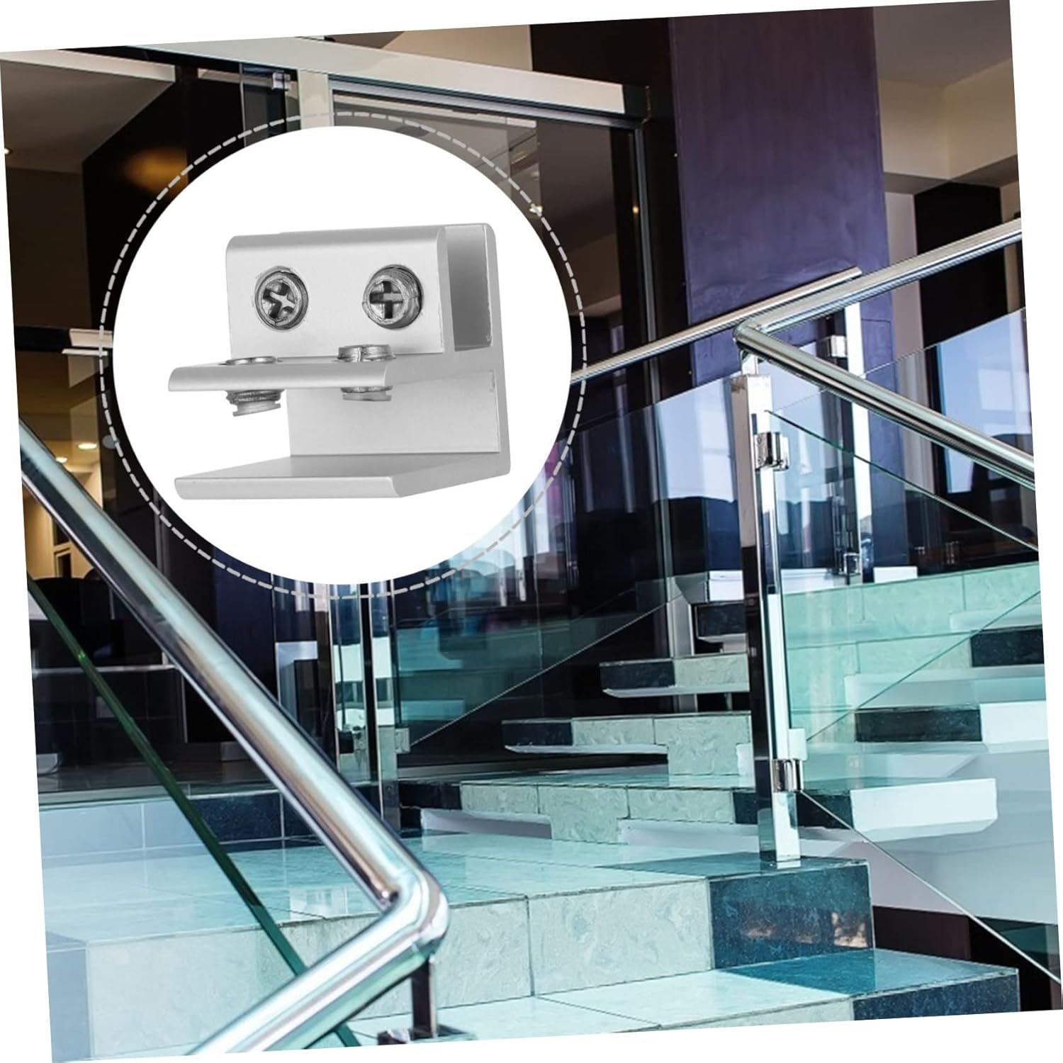 ARTIBETTER Aluminium Alloy Glass Clamp Brackets 4Pcs 90&deg;C for 10-12Mm Easy Install image number 4