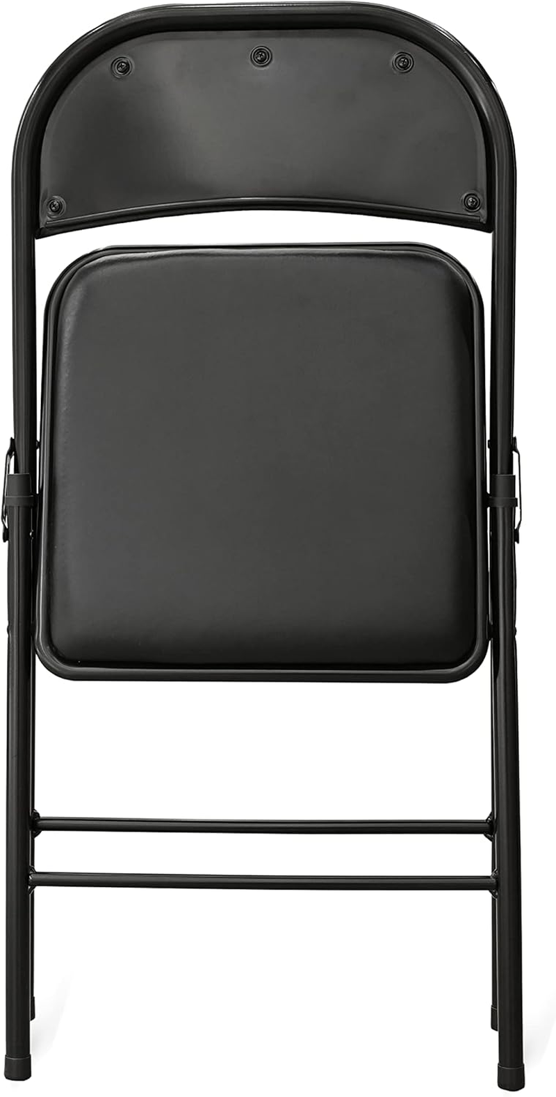 Amazon Basics Vinyl-Padded Folding Chairs 136 Kg Weight Capacity, Black 4 Pack image number 6