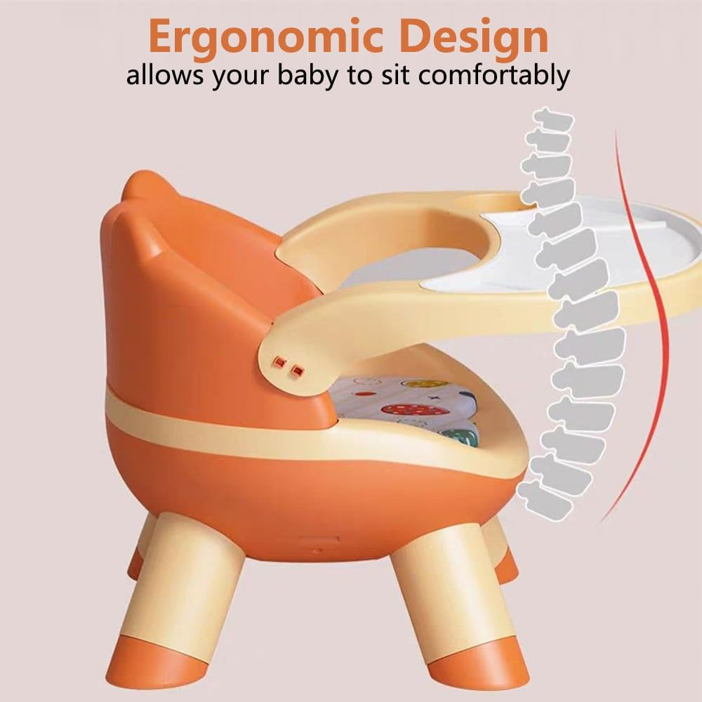 Baby Dining Chair,Dining Tray Seat,Feeding Chair,Toddler Seat,Lightweight Toddler Stool, with Tray,Booster Pad, Baby Dining Booster Seat image number 6