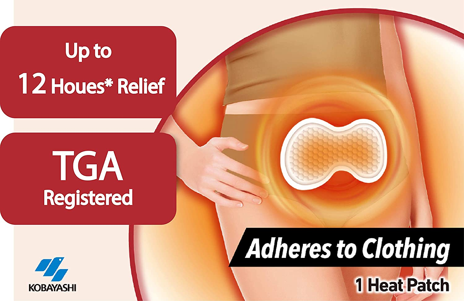 HOTHANDS Curaheat MENSTRUAL CRAMP Therapeutic Heat Patch 1P X Pack, 6 Count image number 4