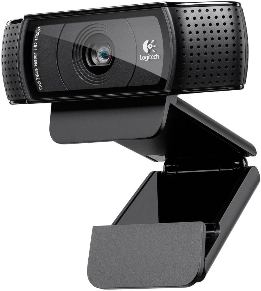 Logitech C920 HD Pro Webcam, Streaming, Full HD 1080P/30Fps Video Calling, Clear Stereo Audio, HD Light Correction, Works with Skype, Zoom, Facetime, Hangouts, Pc/Mac/Laptop/Macbook/Tablet - Black image number 1