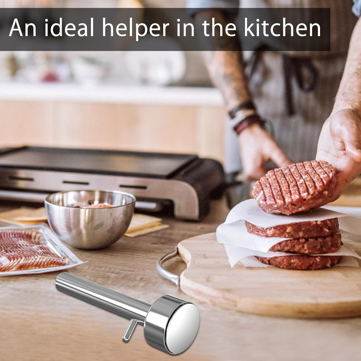 Falafel Scoop, Falafel Maker Scoop, Stainless Non-Stick Falafel Baller Tool, Falafel Shaper for Delicious Falafel Balls, Meatballs and Kitchen Gadgets image number 3