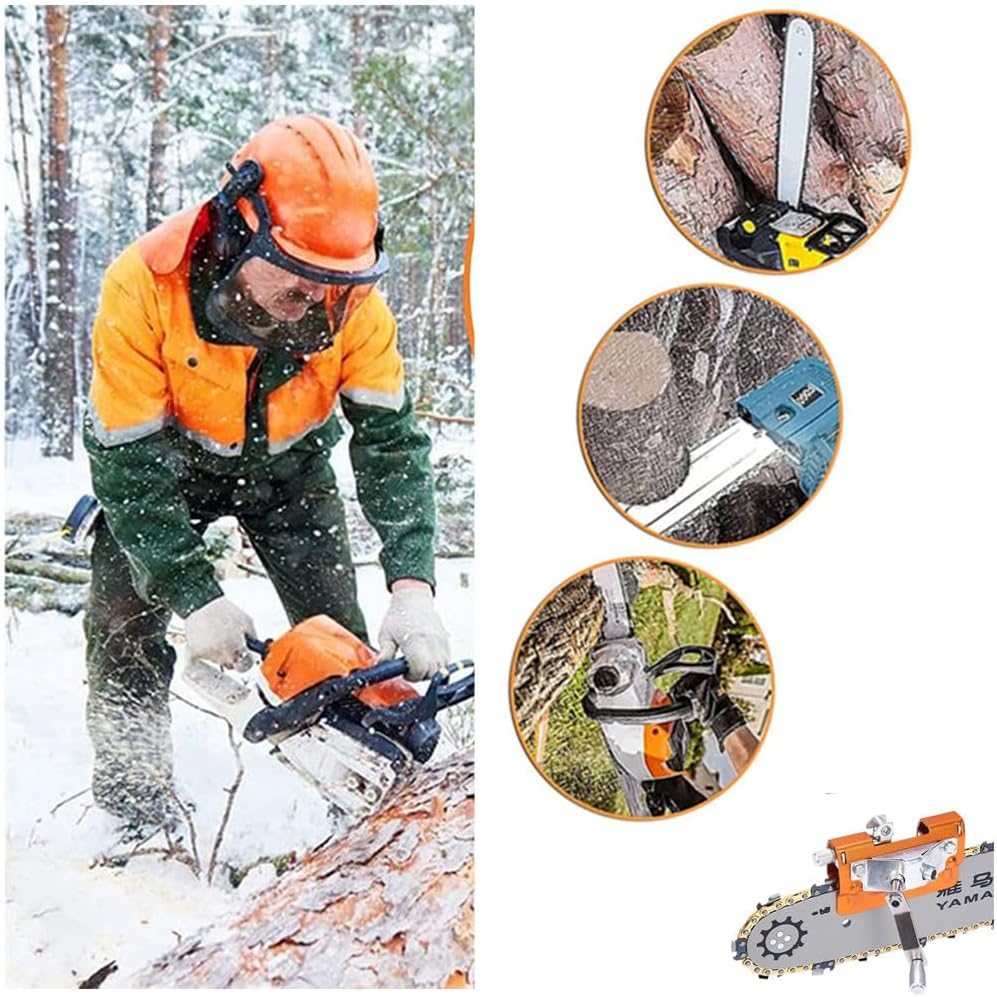 Chainsaw Sharpener, Chainsaw Sharpener Jig,Chain Saw Sharpener Kit Tool with 5 Titanium-Plated Diamond Bits, Chainsaw Vise and Hand-Cranked Chainsaw Sharpening Jig Kit,For Chain Saws and Electric Saws